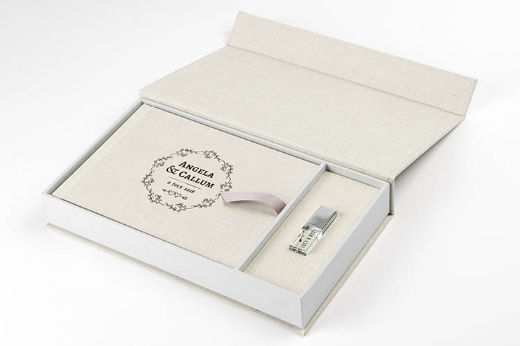 Linen Book USB Box Linen Book USB Box